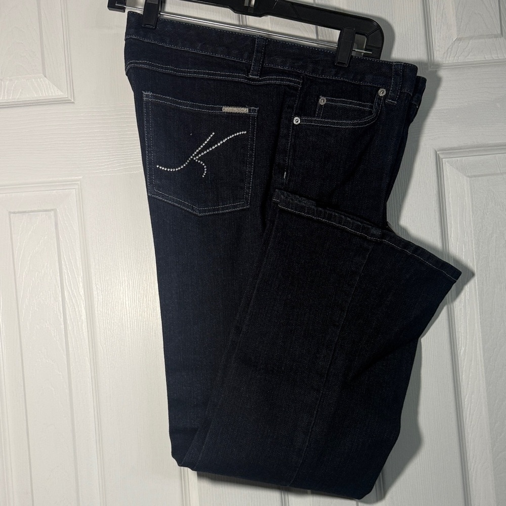 Michael Kors Dark Denim Straight Jeans